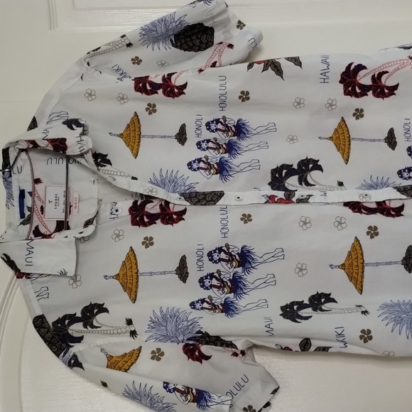 Zipcode Ricky Singh slim fit large Hawaiian Maui short sleeve shirt buttondown - Picture 2 of 10